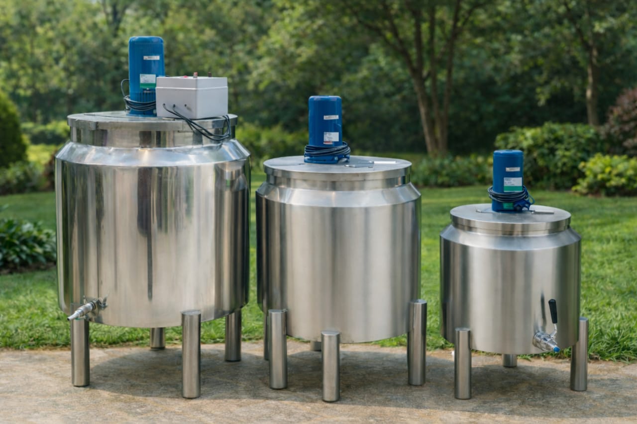 Stainless Steel Double Jacket Juice Plant – 40L to 200L | With Inverter Motor Juice plant Prices