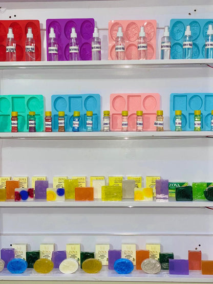 Complete Soap Making Material | Colors, Fragrance, IPA spray, Powders & Packaging Available