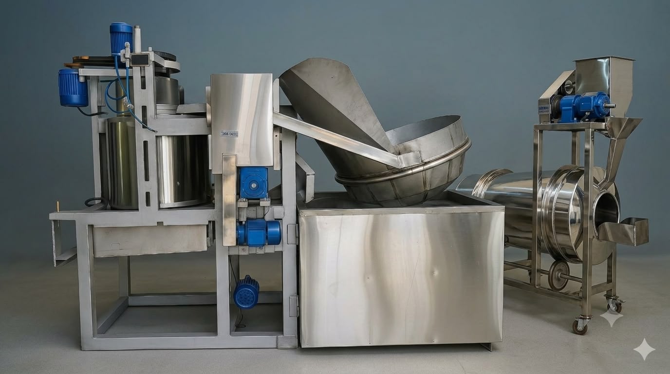 Fully Automatic Slanty Snacks Production Line | 300 KG/Hour | Complete Plant